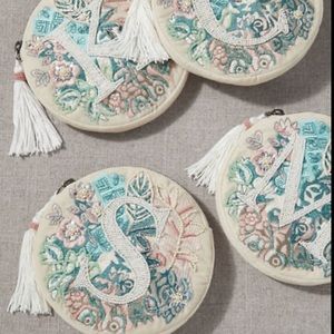 NWT BHLDN Pearl Monogram Pouch “H”